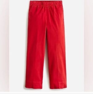 J.Crew Astrid Red Wide Leg Pull On Chino Pant Size XS Tall NWT